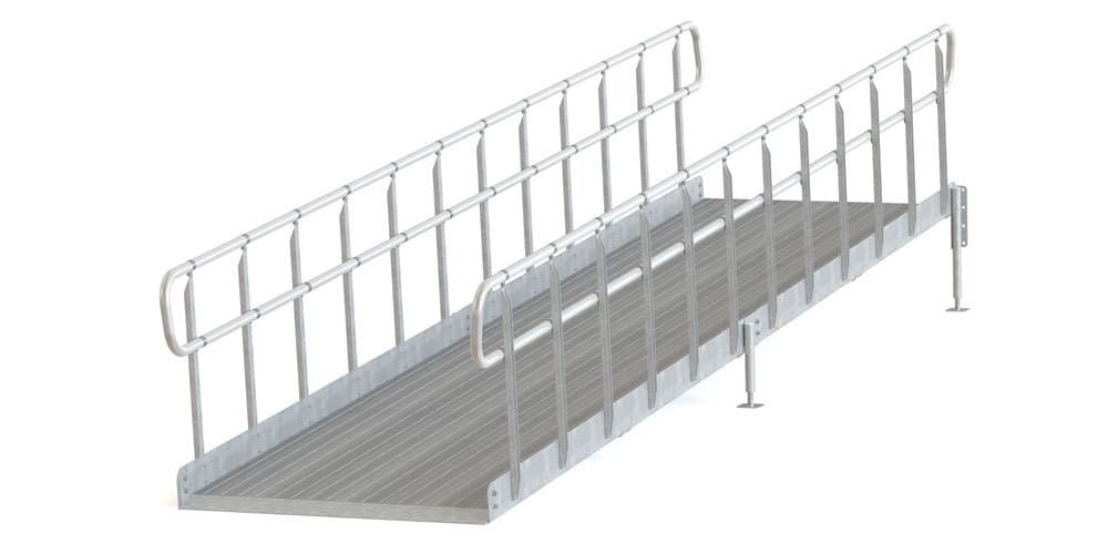 Luiskat Kuumasinkitty 1300x3000mm RST kaide molemmin puolin